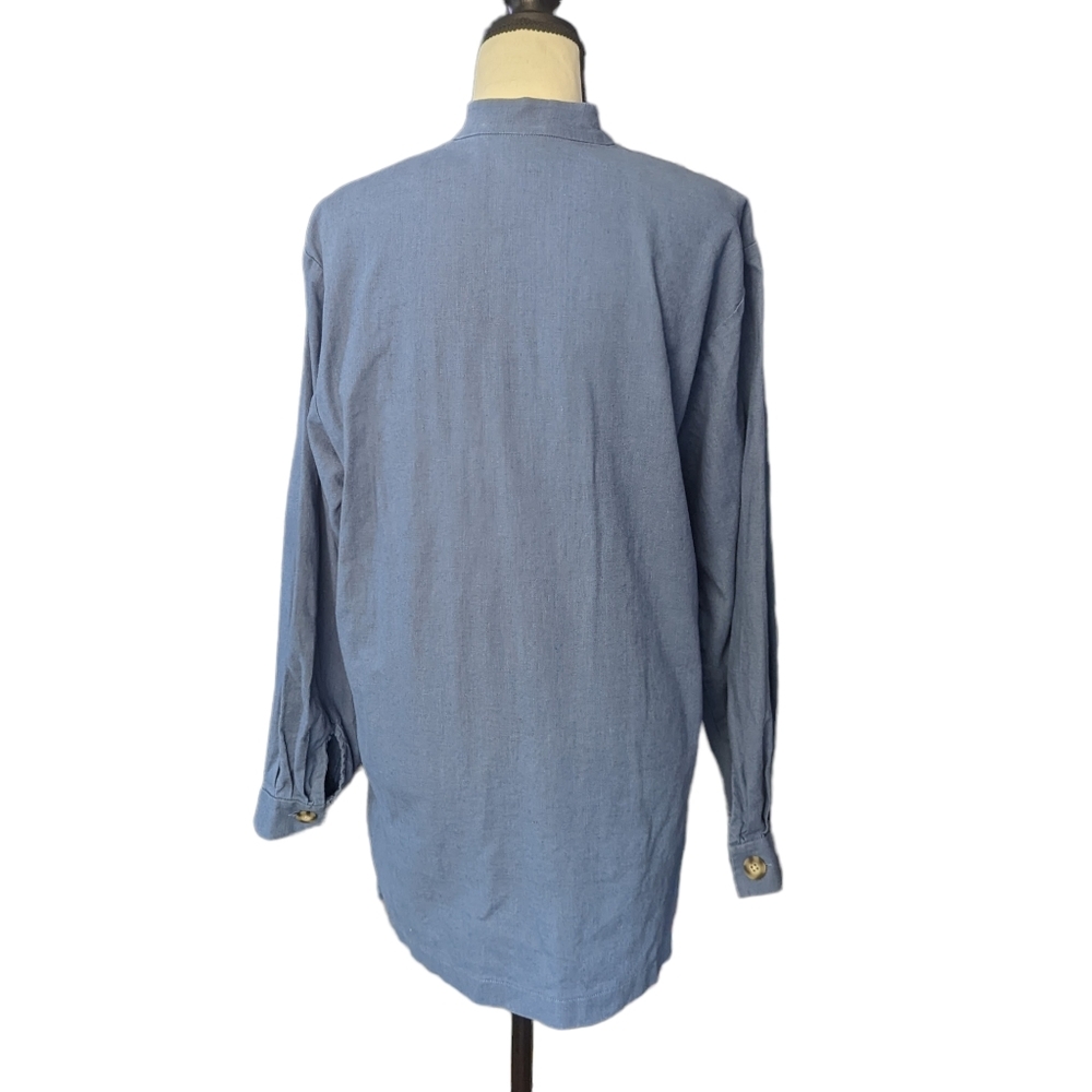 Harry And David's Northwest Express Asian Style Jean Shirt Size M - Picture 3 of 10